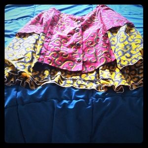 African Print uniquely cut skirt